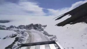 Crossing Deosai in Snow Season